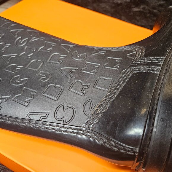 Marc by Marc Jacobs Black Rubber Alphabet Rain Boots - Black 39 - Picture 3 of 5